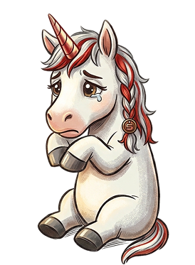 Trauriges Einhorn