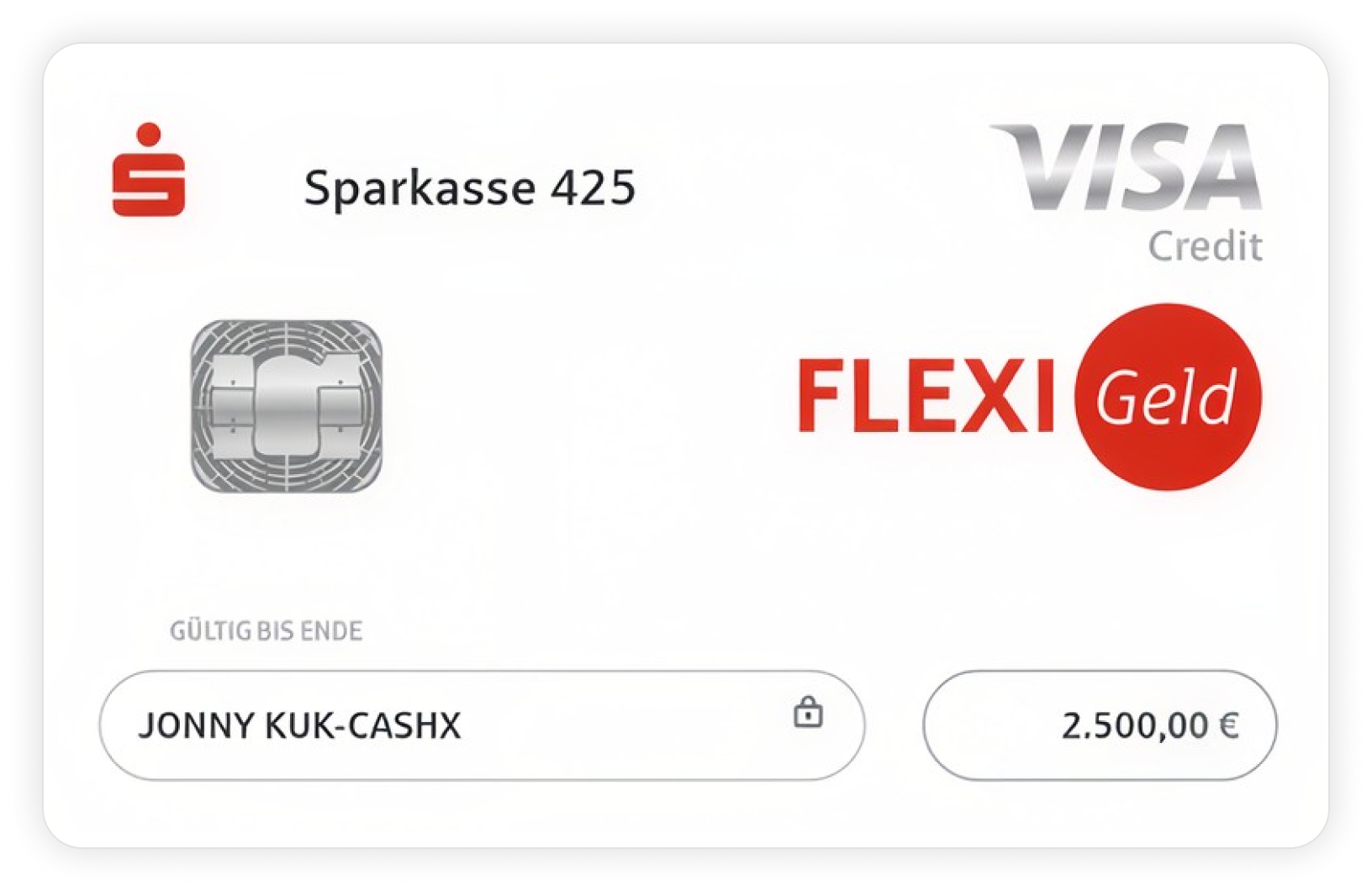 FlexiGeld Visa Kreditkarte